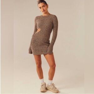 Peppermayo cutout knit sweater dress NWT